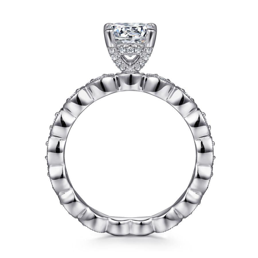 14k white gold round diamond engagement ring