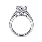 14k white gold wide band round diamond engagement ring