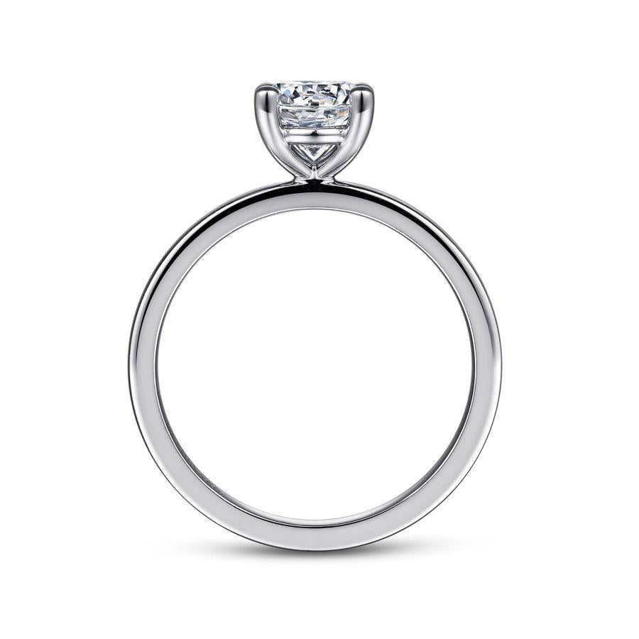 14k white gold round diamond engagement ring