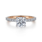 14k white-rose gold diamond engagement ring