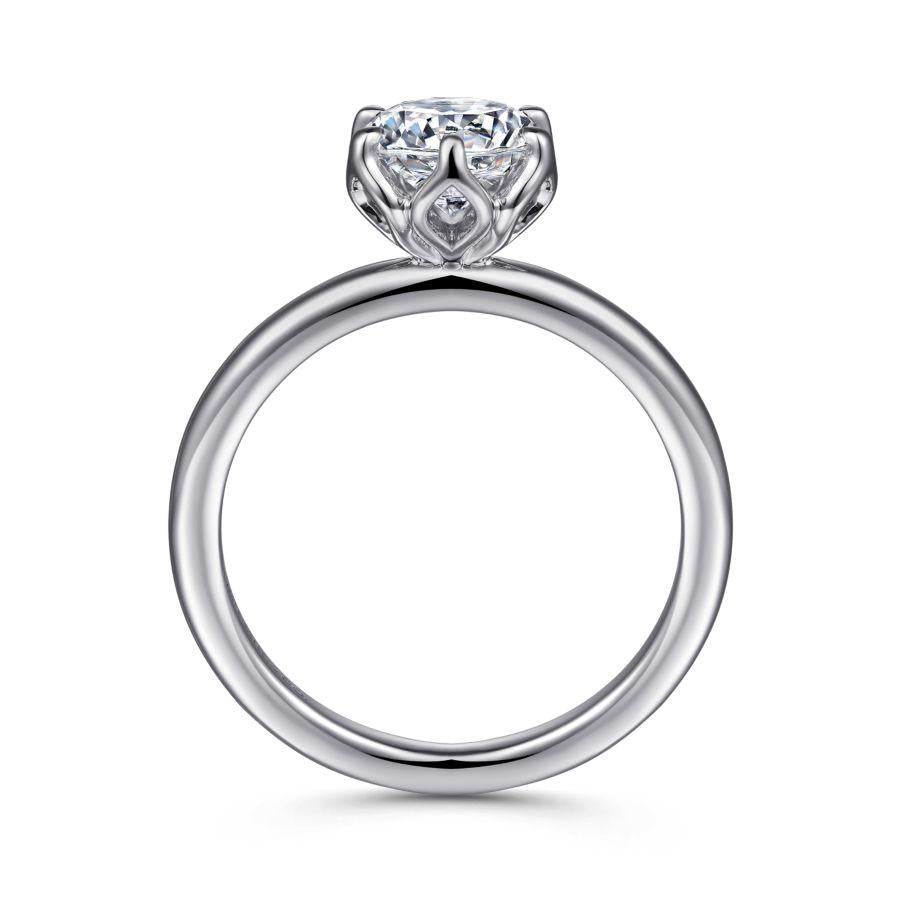 14k white gold round solitaire
engagement ring