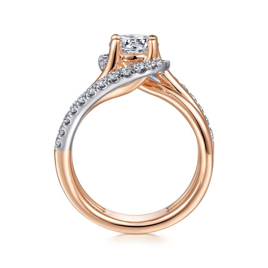 14k white-rose gold bypass round diamond engagement ring