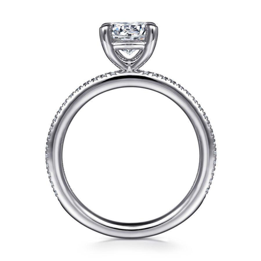 14k white gold round diamond engagement ring