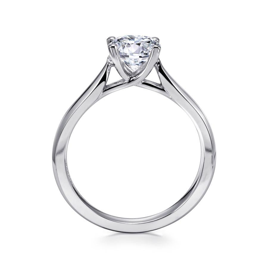 14k white gold round diamond engagement ring