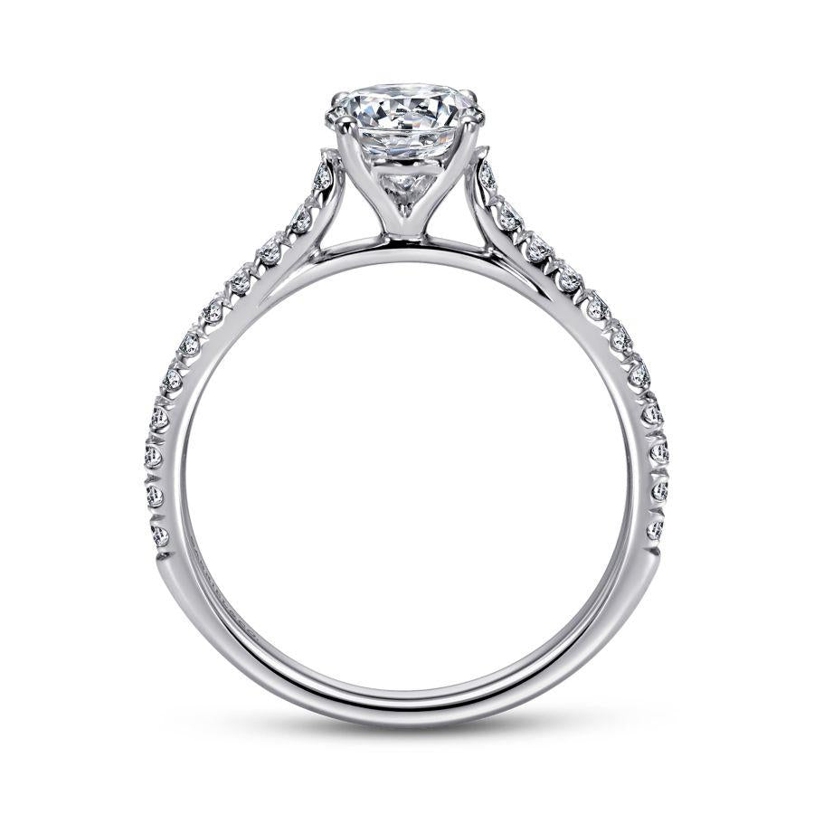 14k white gold diamond engagement ring