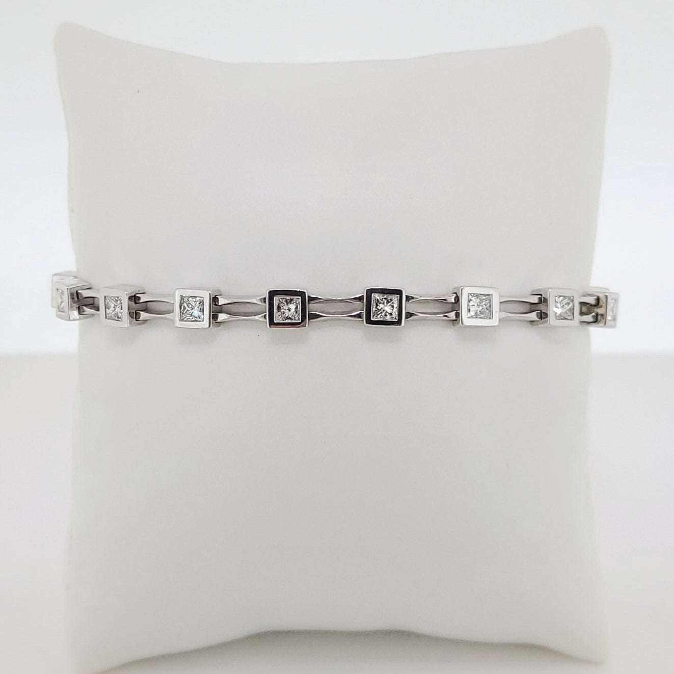 pricess cut diamond bracelet