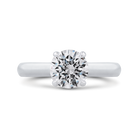 14k white gold round diamond engagement ring (semi mount)