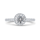 14k white gold diamond engagement ring (semi mount)