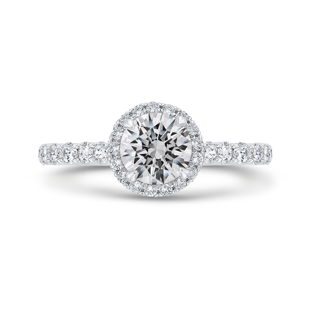 14k white gold diamond engagement ring (semi mount)