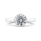 14k white gold diamond engagement ring (semi mount)