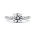 round diamond engagement ring in 14k white gold (semi mount)