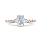 14k rose gold diamond engagement ring (semi mount)
