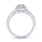 14k white gold round halo diamond engagement ring