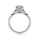14k white gold round diamond engagement ring