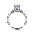 14k white gold round diamond engagement ring