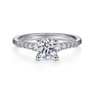 14k white gold round diamond engagement ring