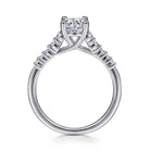 14k white gold round diamond engagement ring