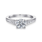 14k white gold round diamond engagement ring