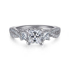 14k white gold princess cut diamond engagement ring