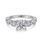 14k white gold round diamond engagement ring