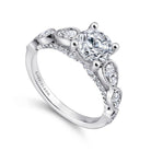 14k white gold round diamond engagement ring