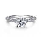 14k white gold round diamond engagement ring