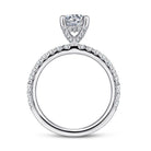 14k white gold round diamond engagement ring