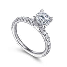 14k white gold round diamond engagement ring