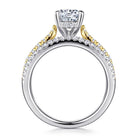 14k white-yellow gold round diamond engagement ring