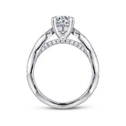 14k white gold round diamond engagement ring