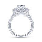 unique 14k white gold halo diamond engagement ring