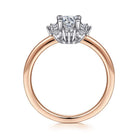 unique 14k white-rose gold halo diamond engagement ring