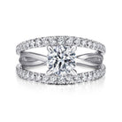 14k white gold round diamond engagement ring