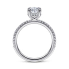 14k white gold hidden halo oval diamond engagement ring