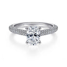 14k white gold oval diamond engagement ring