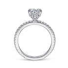 14k white gold round diamond engagement ring