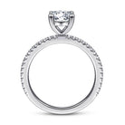 14k white gold round diamond engagement ring