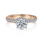 14k white-rose gold round diamond engagement ring
