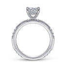 art deco 14k white gold round diamond engagement ring