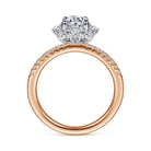 14k white-rose gold round halo diamond engagement ring