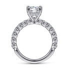 14k white gold round diamond engagement ring