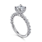 14k white gold round diamond engagement ring