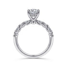 14k white gold round diamond engagement ring