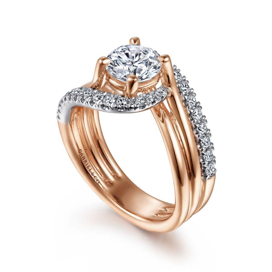 14k white-rose gold bypass round diamond engagement ring