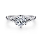 14k white gold round diamond engagement ring