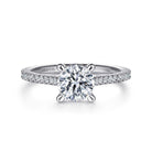 14k white gold round diamond engagement ring