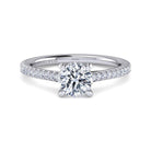 14k white gold round diamond engagement ring