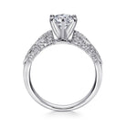 14k white gold round diamond engagement ring