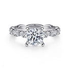 14k white gold round diamond engagement ring