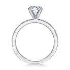 14k white gold round diamond engagement ring